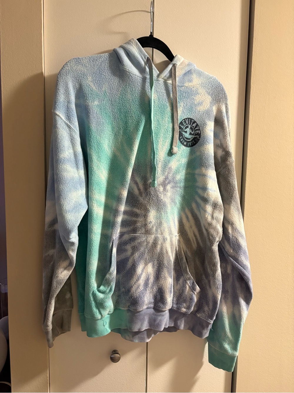 Tie-Dye Blue Green Pullover Hoodie